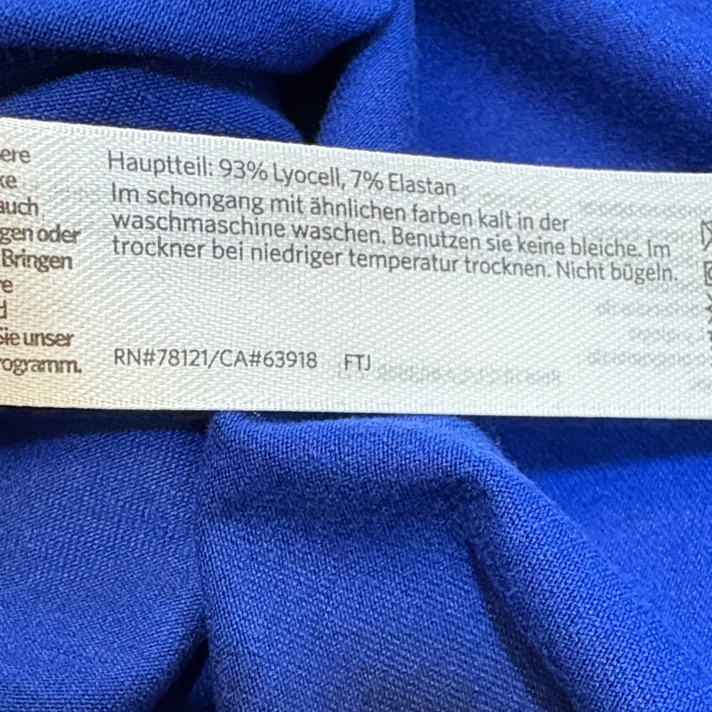 Eileen Fisher Cobalt Blue Long Sleeve Tunic, L - Picture 9 of 9